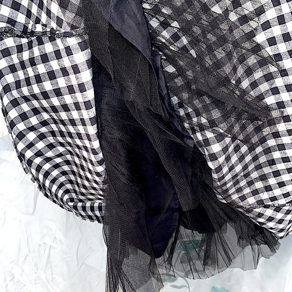 H&M BLK/WHITE CHECKERED SH SLV DRESS SZ 38 - Picture 13 of 14